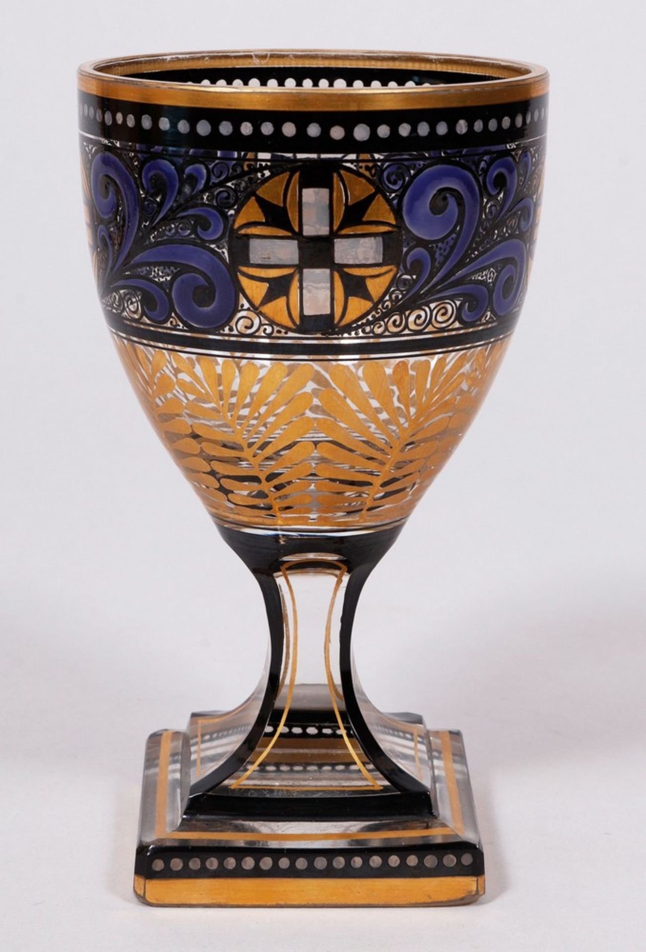 Kleiner Jugendstil-Pokal, wohl Hermann Pautsch (geb. 1871), Haida, frühes 20.Jh.  - Bild 2 aus 5