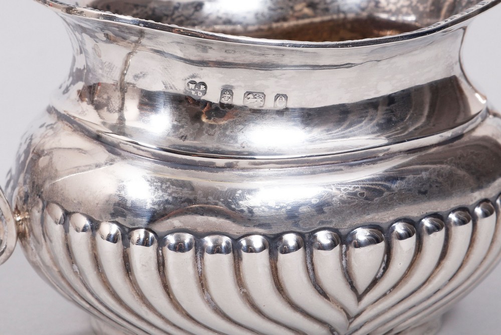 Tea set, 925 silver, James Dixon & Sons/Williams Ltd., Sheffield/Birmingham, c. 1904/9, 3 pcs. - Image 7 of 9