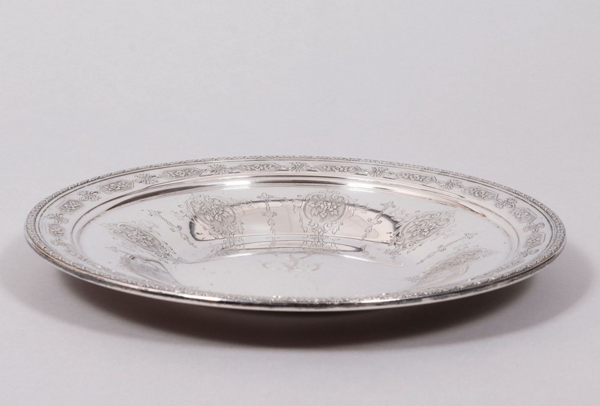 Flache Schale, 925er Silber, Towle Silversmiths, USA, 1. H. 20.Jh.  - Bild 2 aus 8