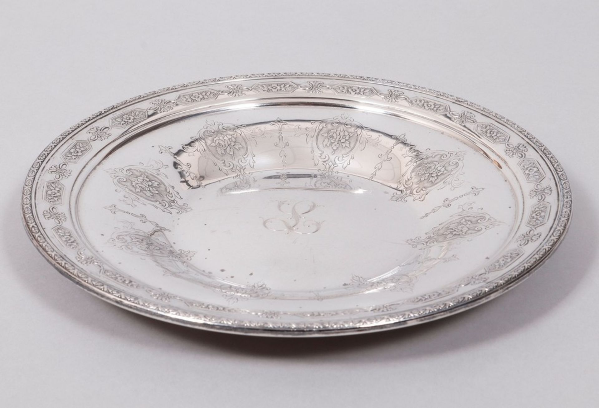 Flat bowl, 925 silver, Towle Silversmiths, USA, 1st half of the 20th C.