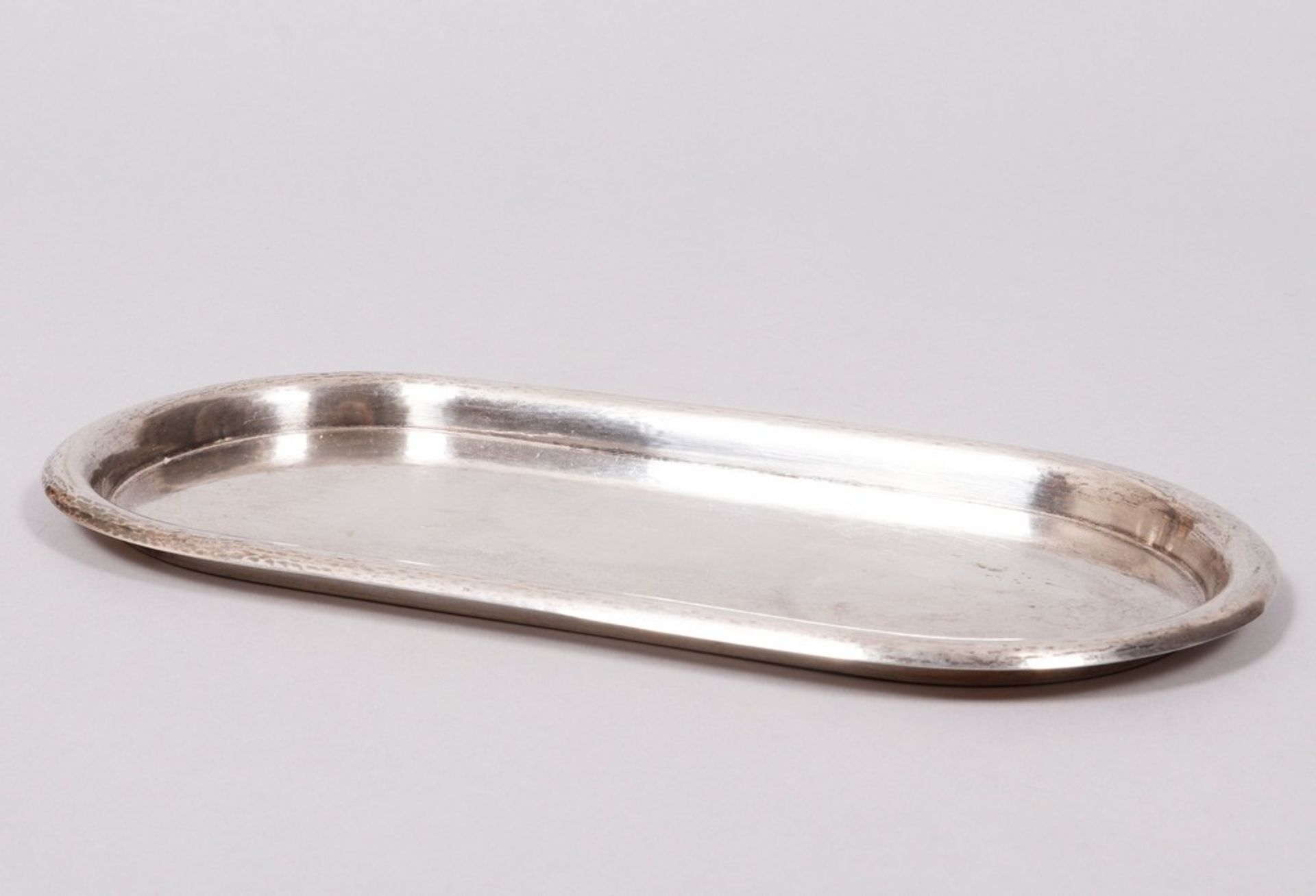 Small oval tray, 800 silver, German, 20th C.