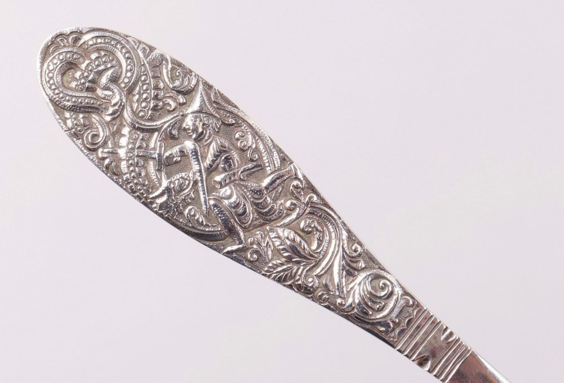 Historicism spoon, 830 silver, Hendrik Möller (1858-1937), Trondheim, Norway, c. 1900 - Image 4 of 5