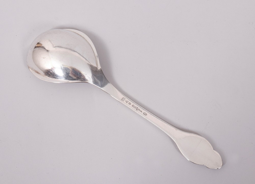 Art Deco serving spoon, 830 silver, Evald Nielsen, Copenhagen, c. 1926 - Image 2 of 3