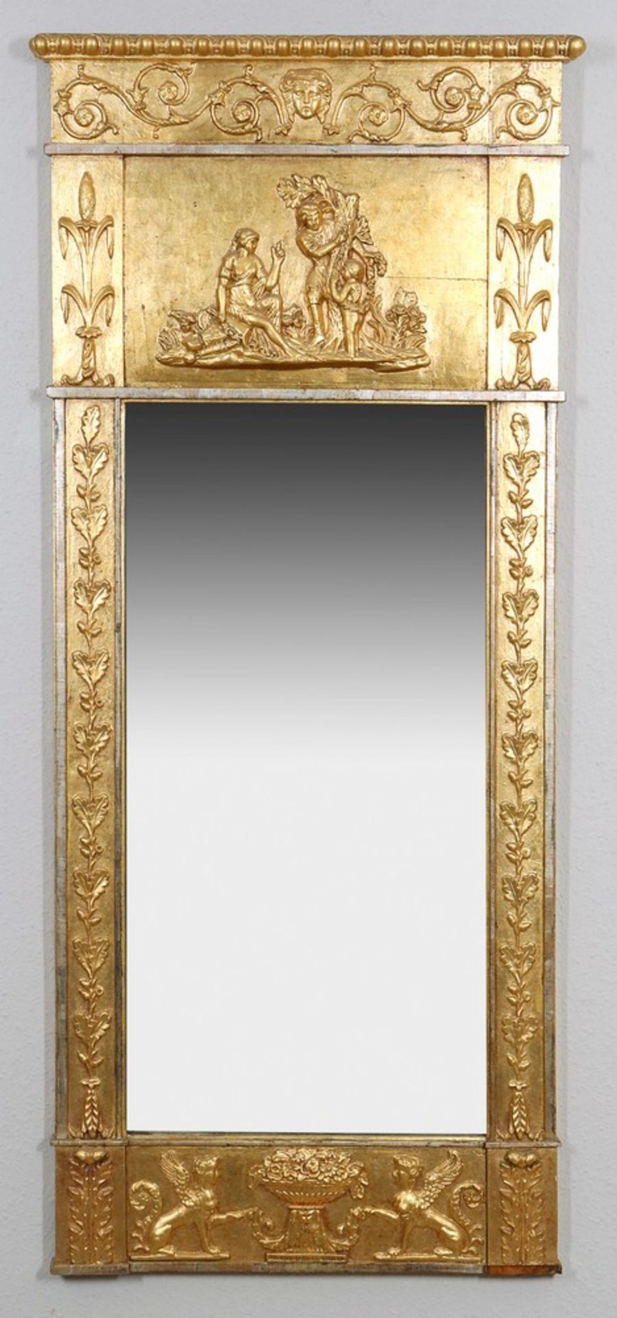 Historicism wall mirror, probably German, c. 1900
