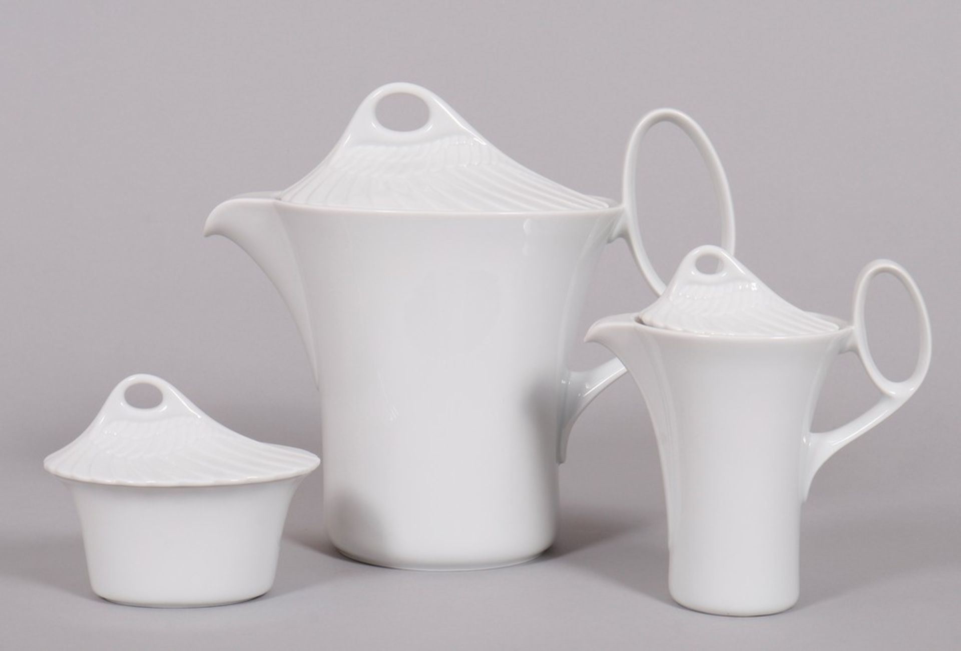 Coffee and tea service, "Mythos" shape, design Paul Wunderlich for Rosenthal, 2.H. 20th C., 27 pcs - Image 3 of 9