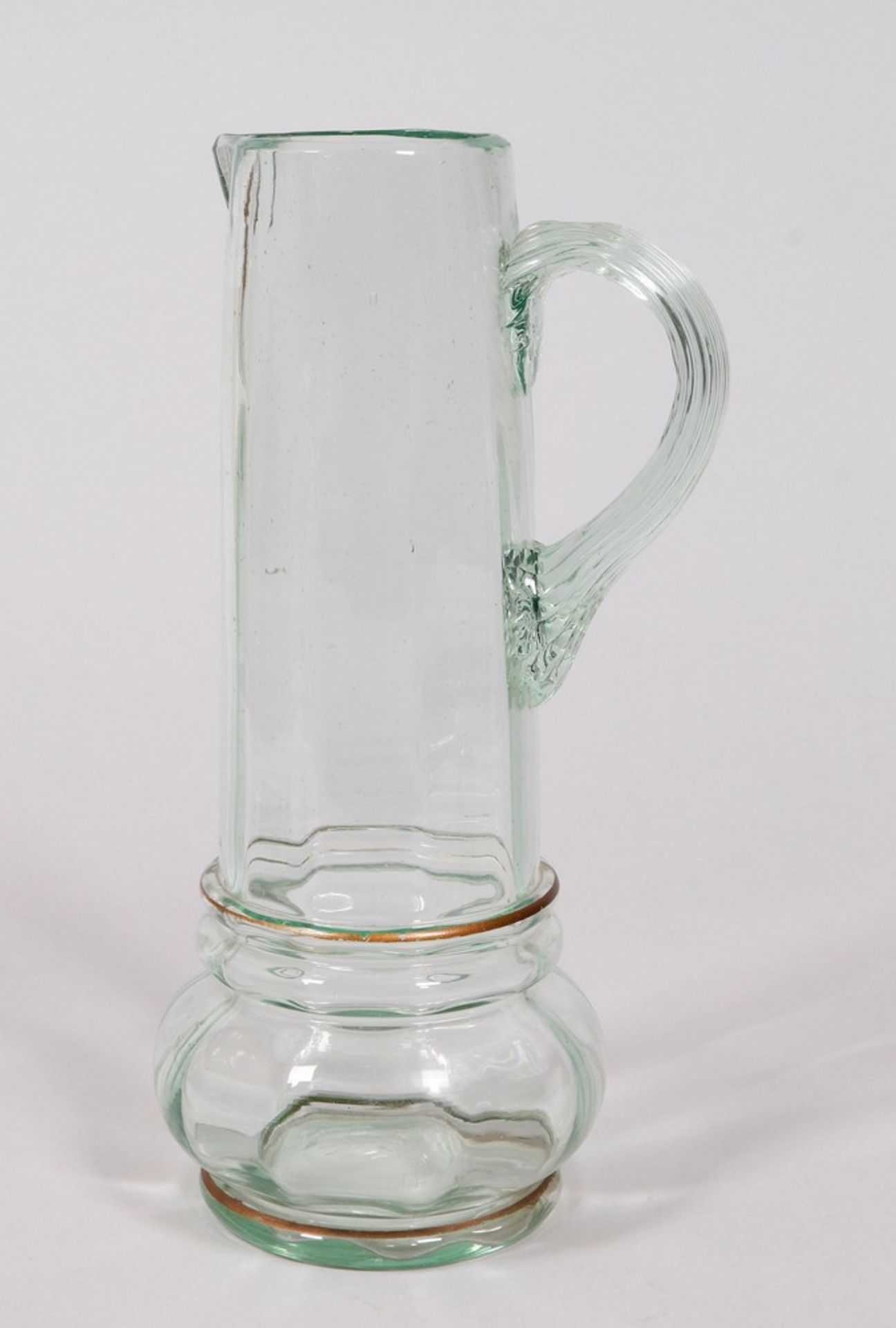 Mixed lot of glass jug and vase, 2 pieces, probably Krumau, 20th C. - Image 2 of 8