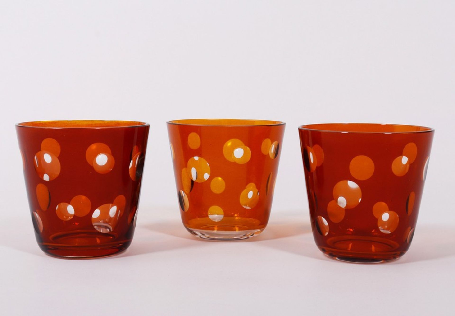 3 water glasses, Rotter, Lübeck, 20th C.