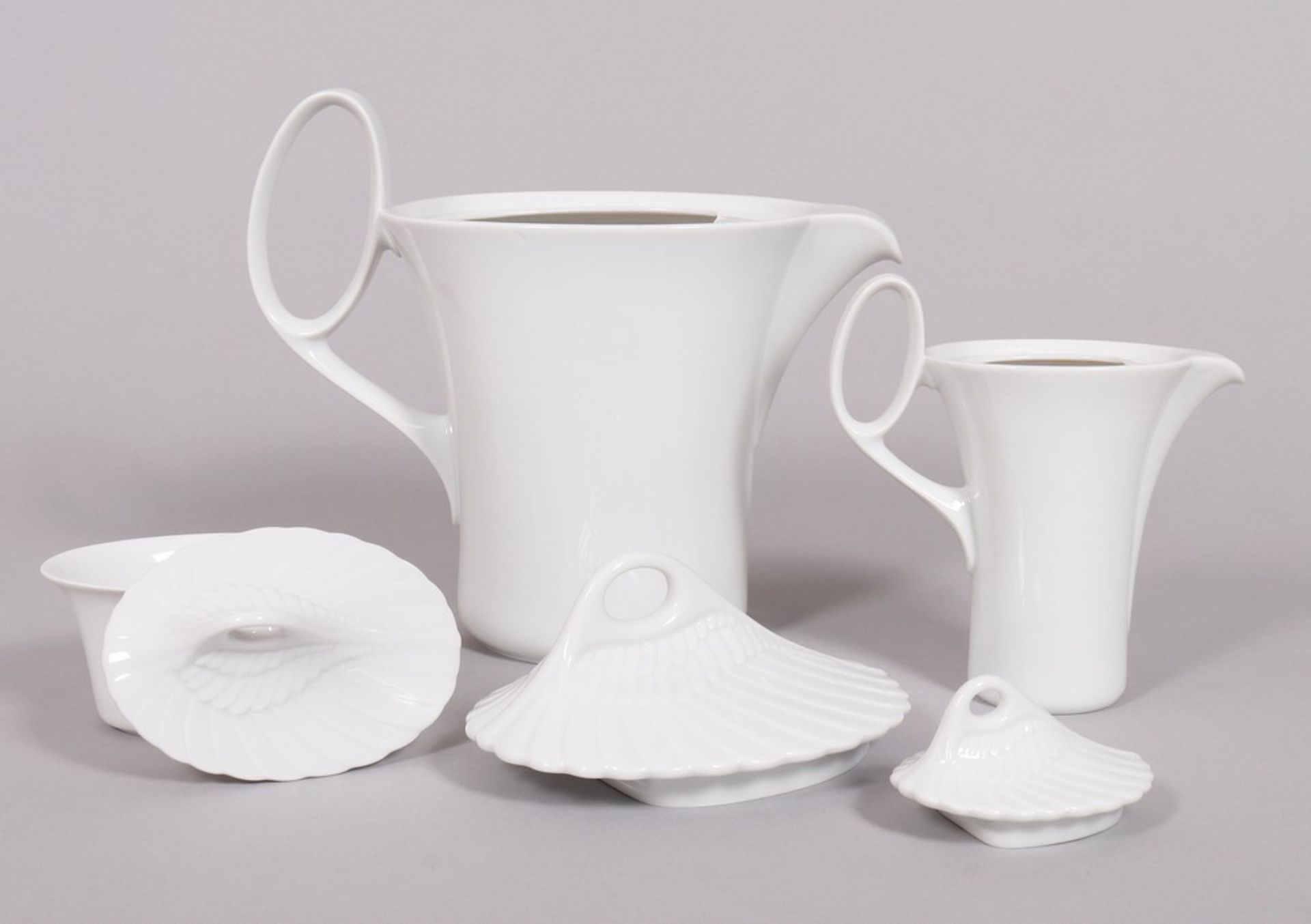 Coffee and tea service, "Mythos" shape, design Paul Wunderlich for Rosenthal, 2.H. 20th C., 27 pcs - Image 4 of 9