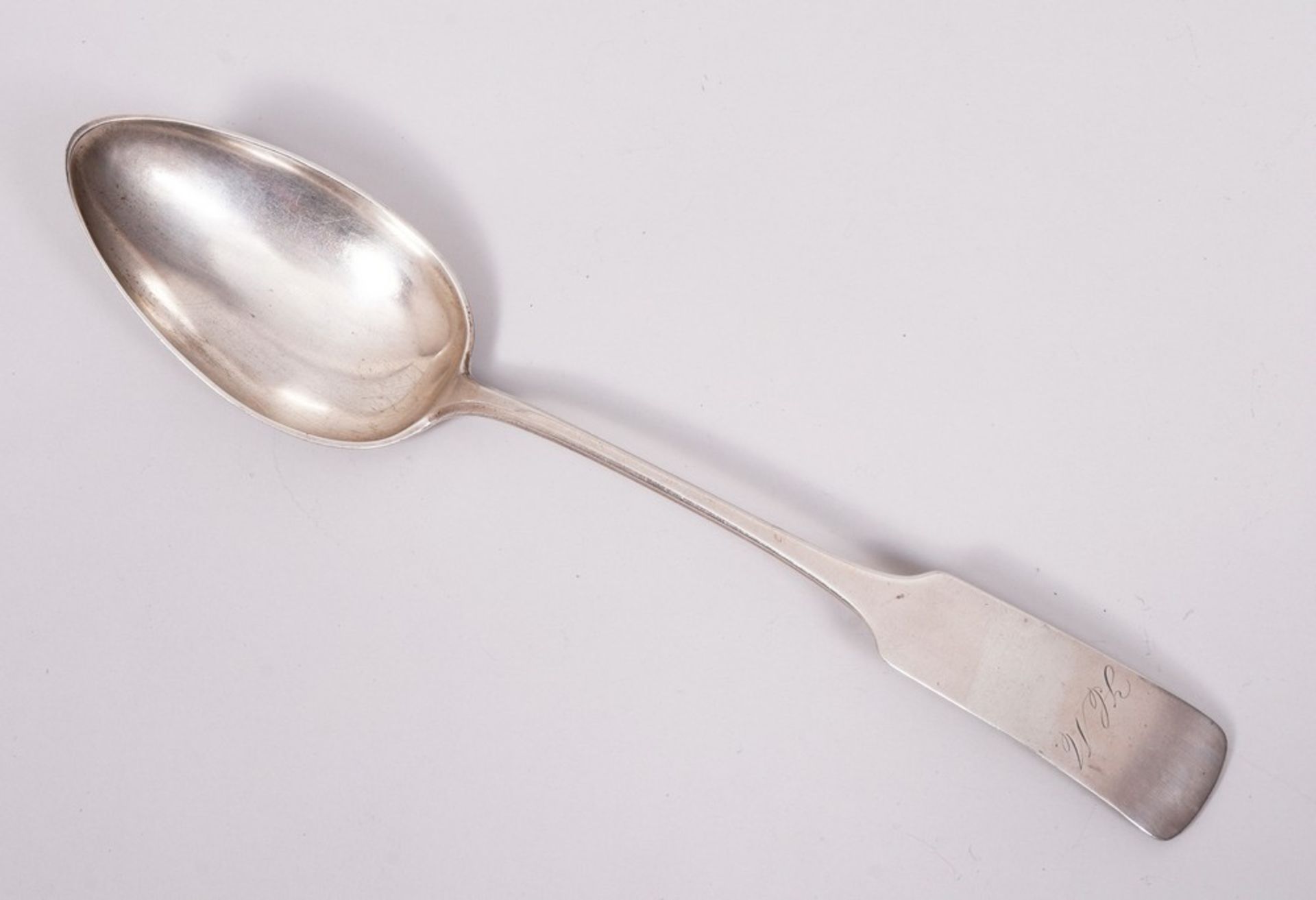 Serving spoon, silver, Johann Jakob Grell (master 1833-66), Lübeck, mid-19th C. - Image 2 of 5