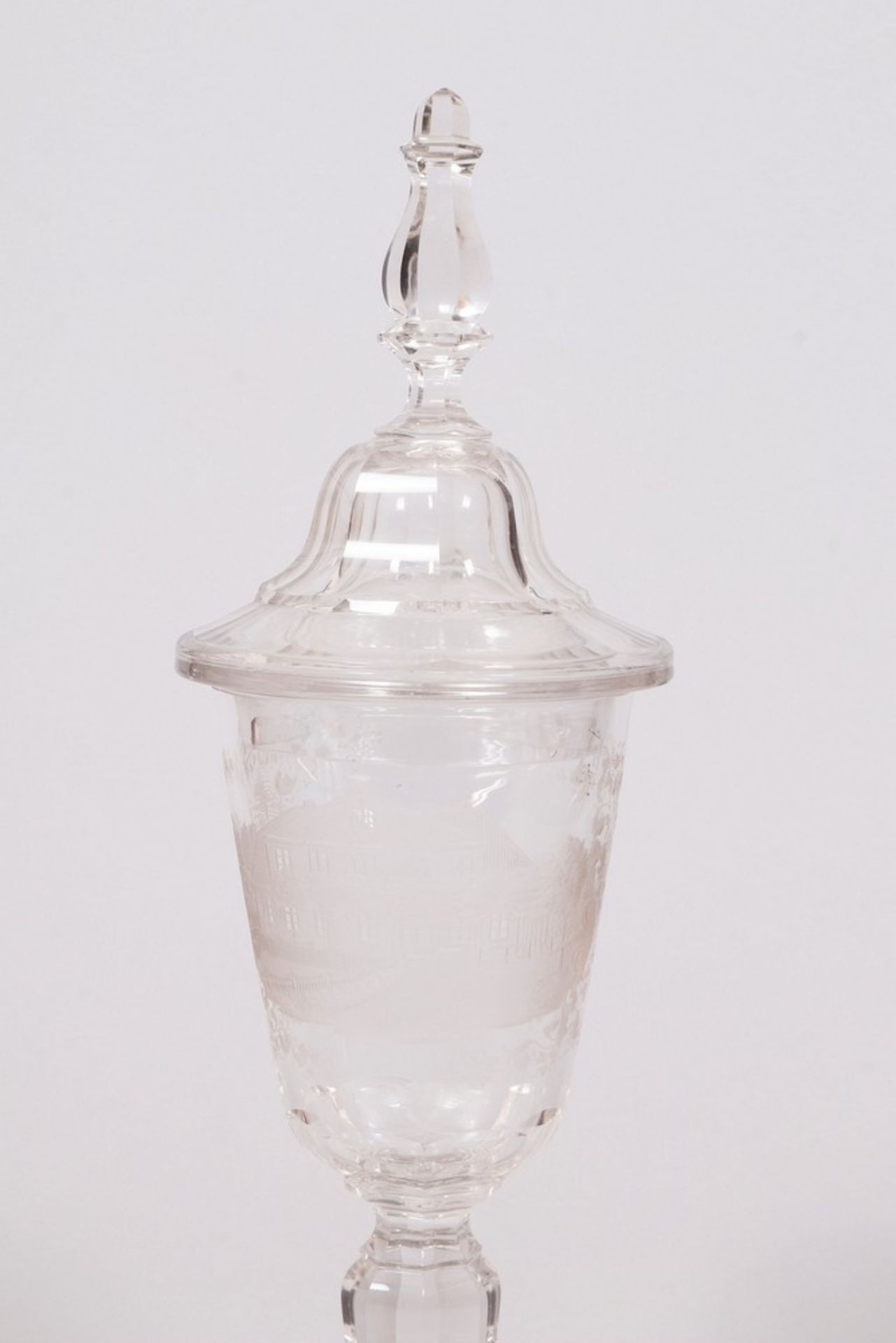 Large Lidded Goblet, Germany, mid-19th C. - Image 3 of 5