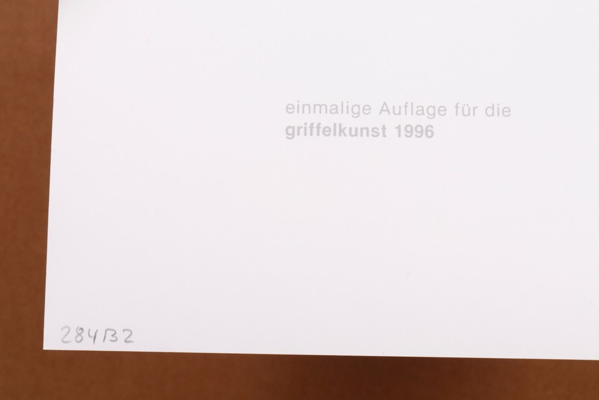 4 B/W photographs, Griffelkunst, 1996/98 - Image 3 of 13