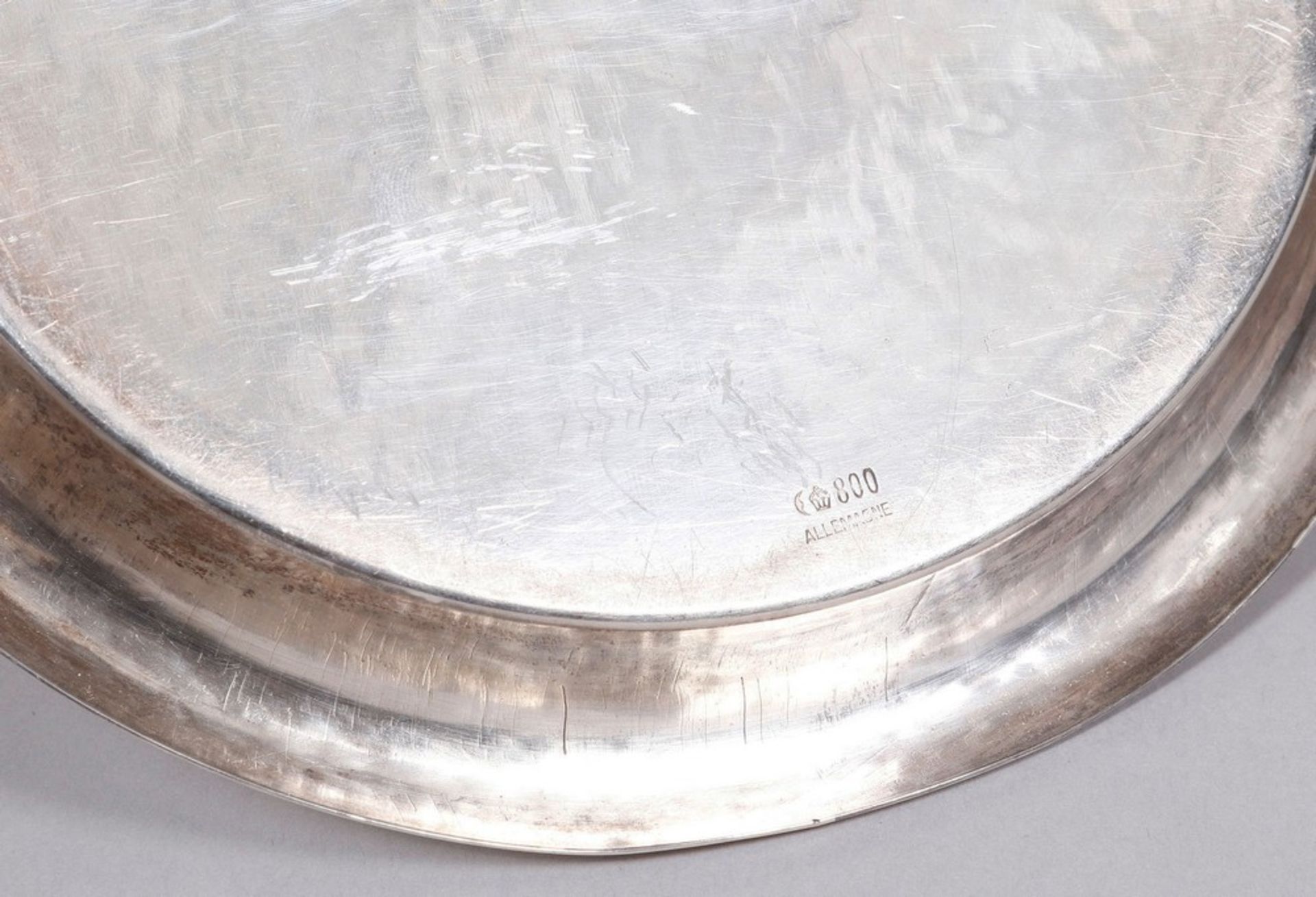 Small oval tray, 800 silver, German, 20th C. - Image 4 of 4