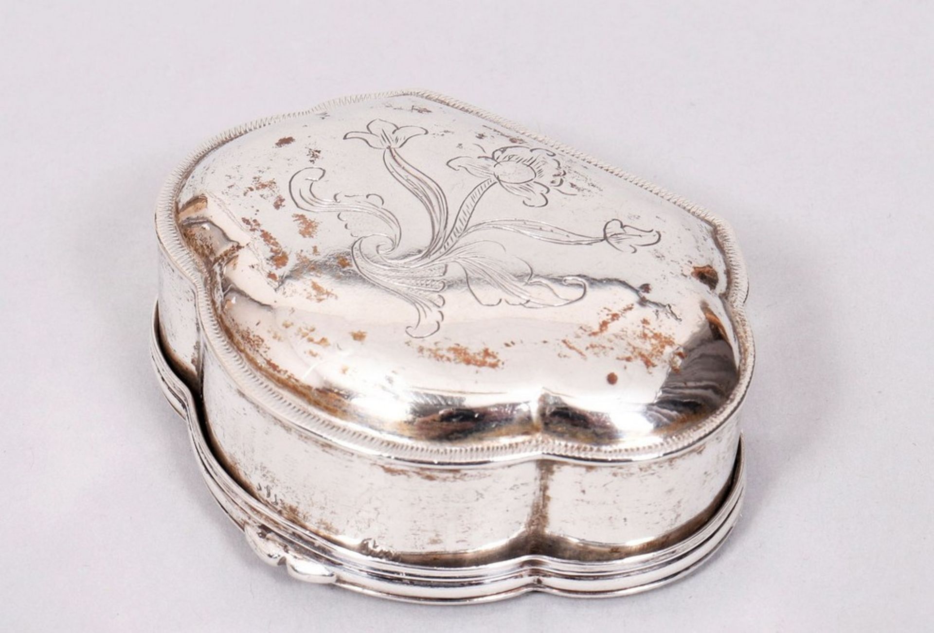 Baroque snuff box, silver, Christian Hecht (1733-1794), Jever, 2nd half 18th C. - Image 4 of 5