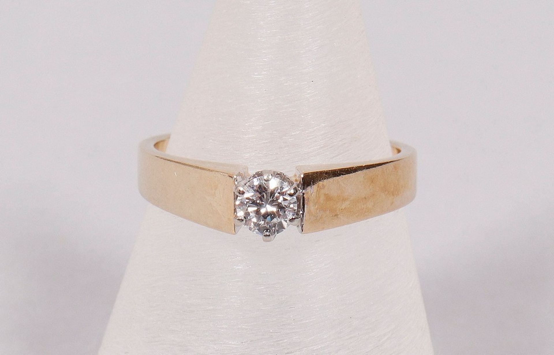 Ring, so-called engagement ring solitaire, 585 gold - Image 2 of 5