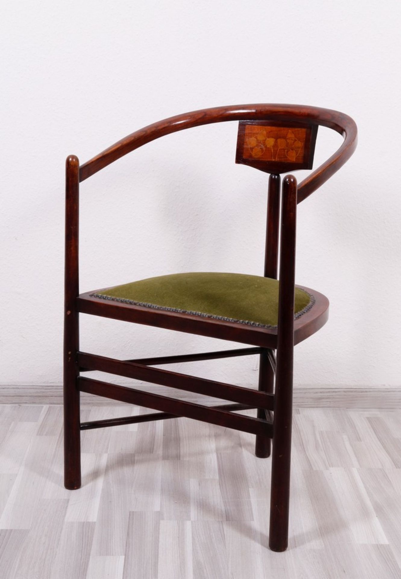 Art Nouveau corner chair, probably German, c. 1900