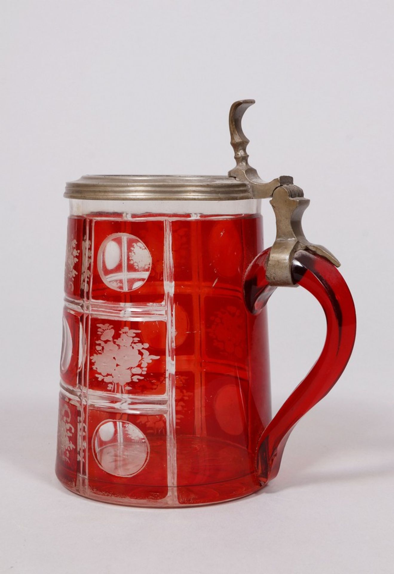 Masonic tankard with lid, Germany, c. 1848