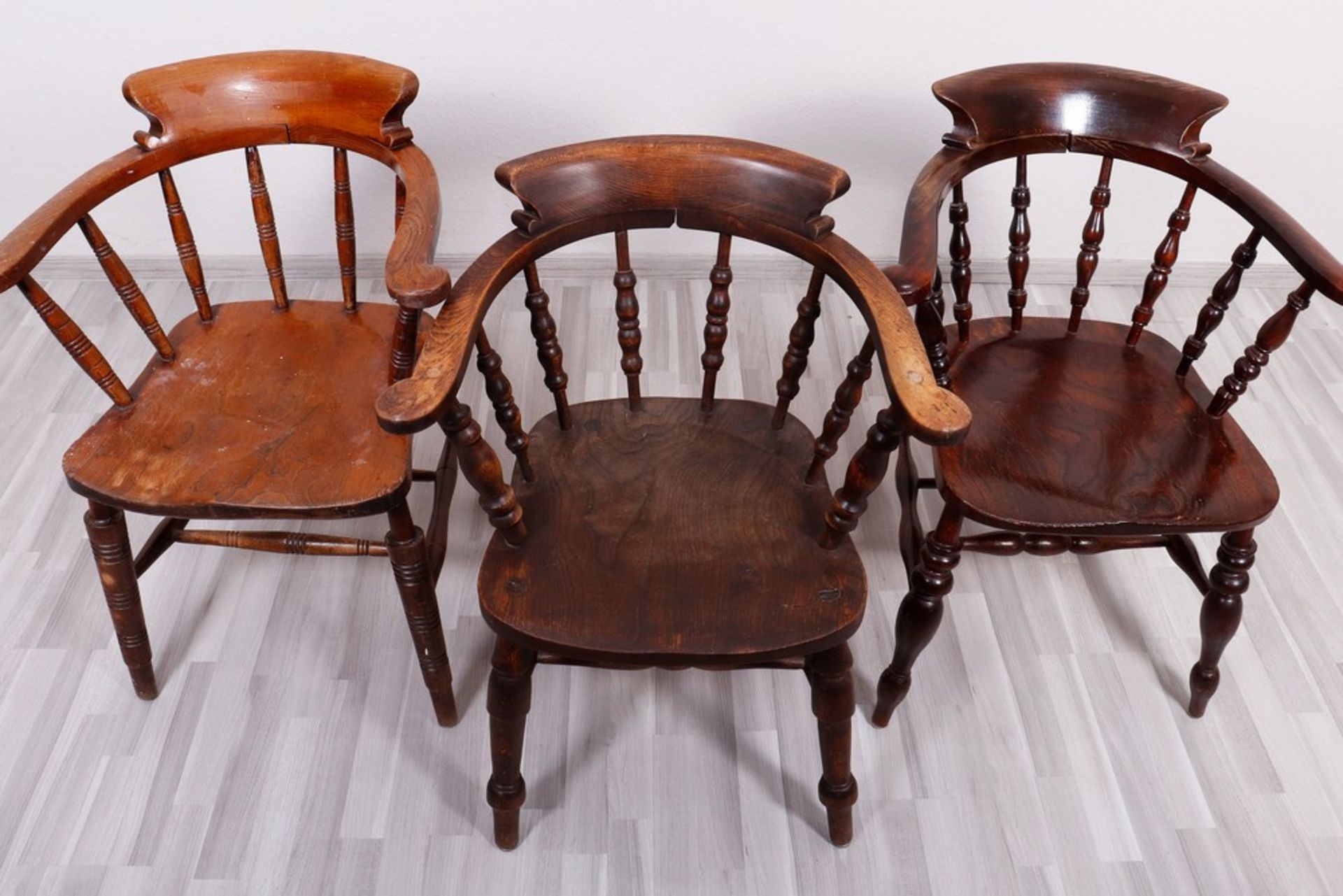 5 Smokers Chairs, England, 19th/20th C. - Image 4 of 4