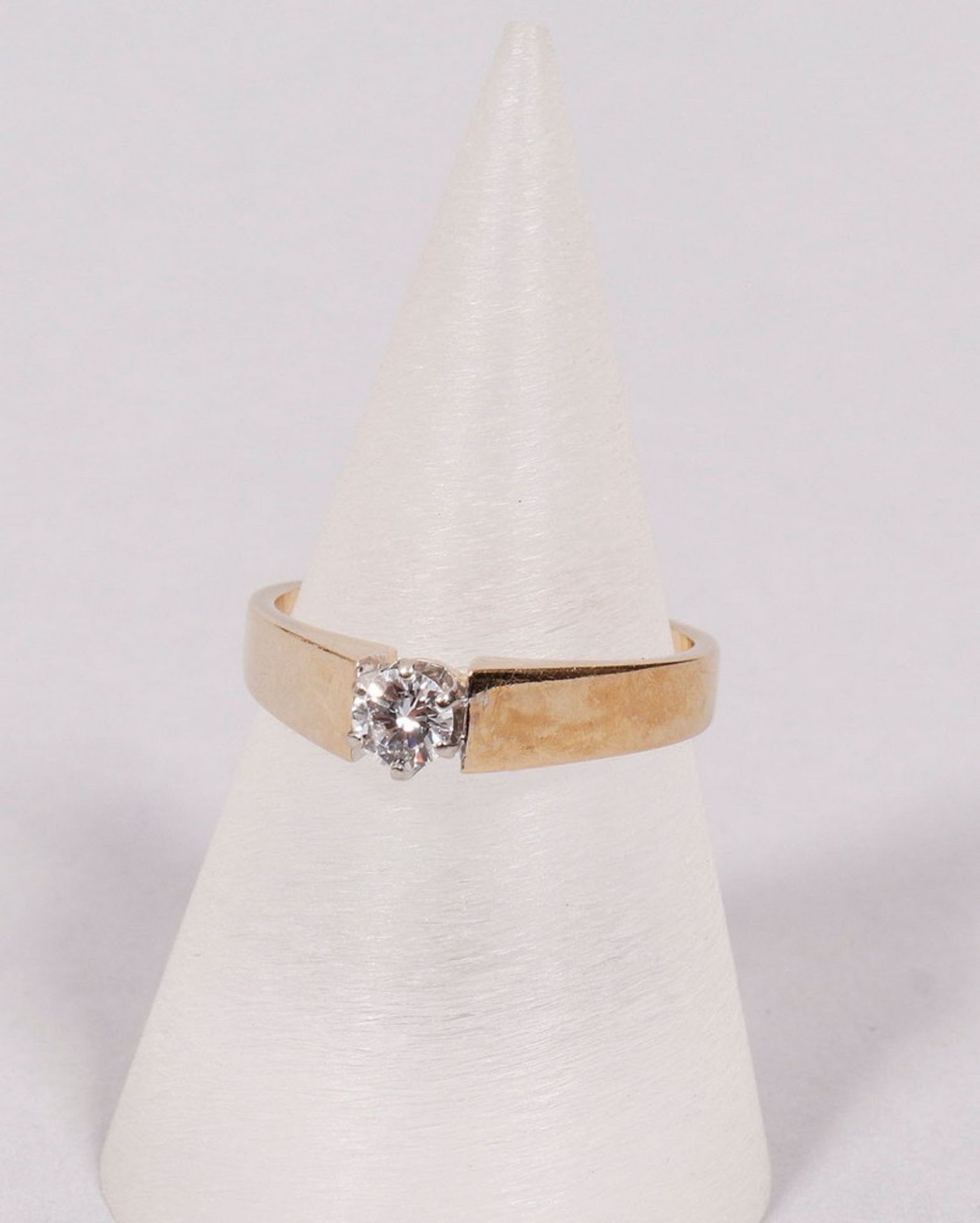 Ring, so-called engagement ring solitaire, 585 gold