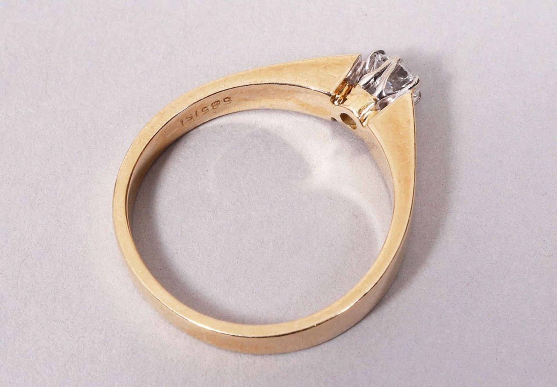 Ring, so-called engagement ring solitaire, 585 gold - Image 4 of 5