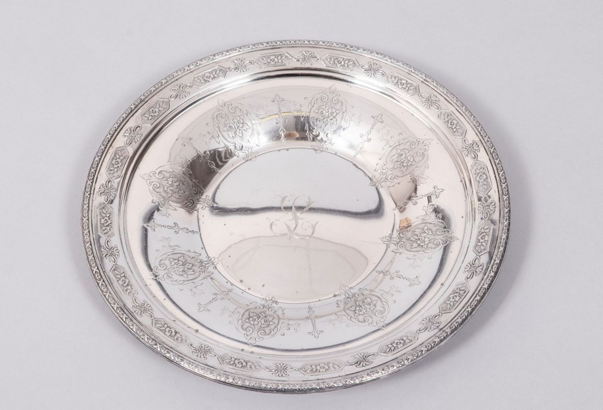 Flat bowl, 925 silver, Towle Silversmiths, USA, 1st half of the 20th C. - Image 3 of 8