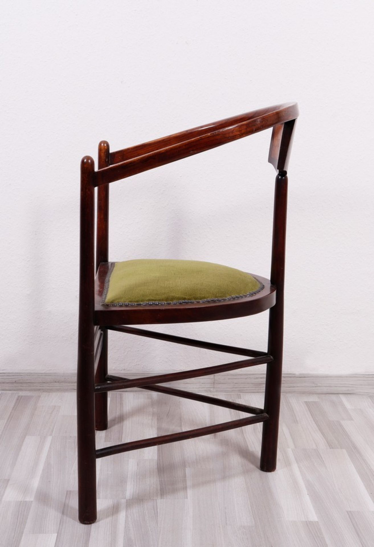Art Nouveau corner chair, probably German, c. 1900 - Image 3 of 4