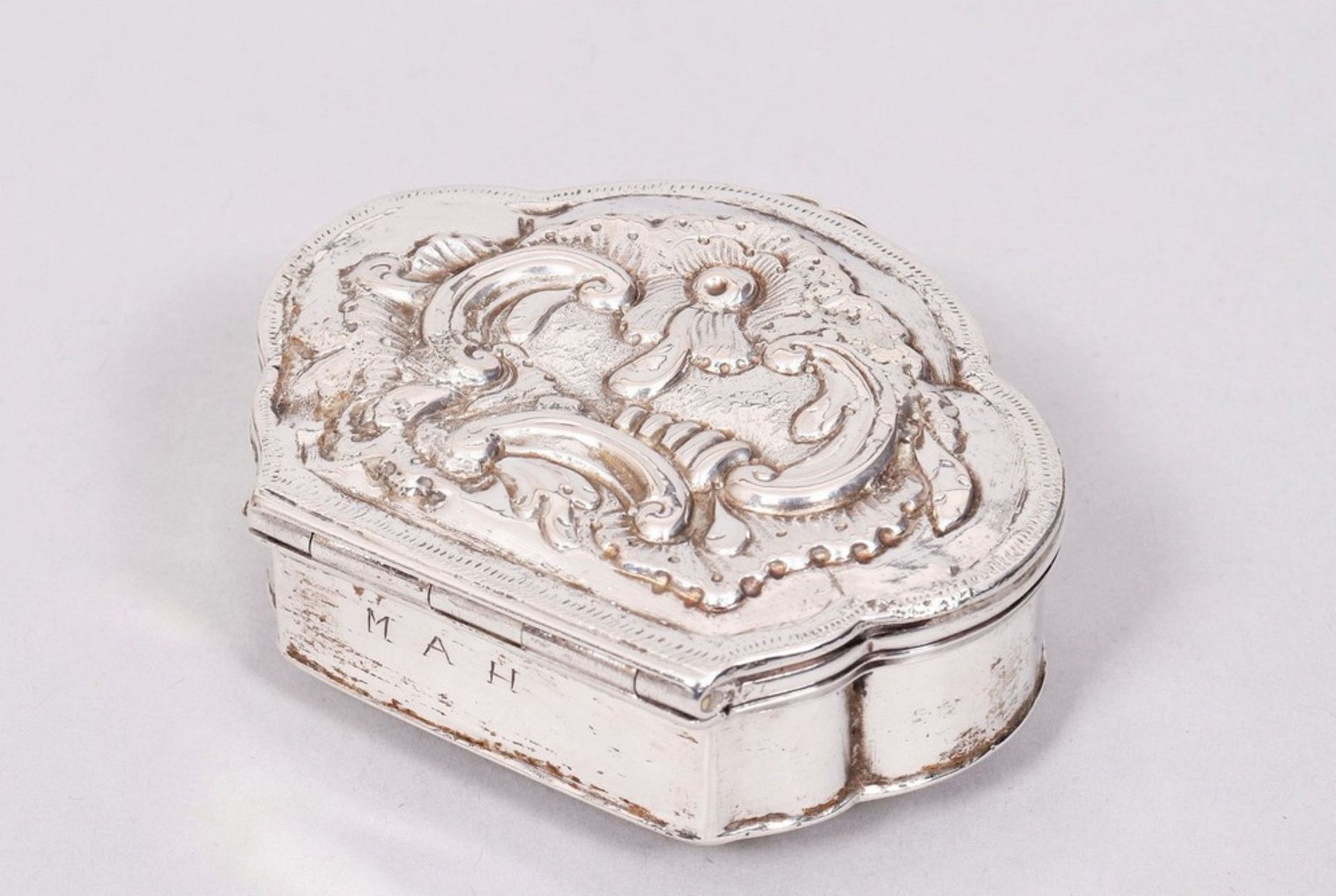 Baroque snuff box, silver, Christian Hecht (1733-1794), Jever, 2nd half 18th C. - Image 3 of 5