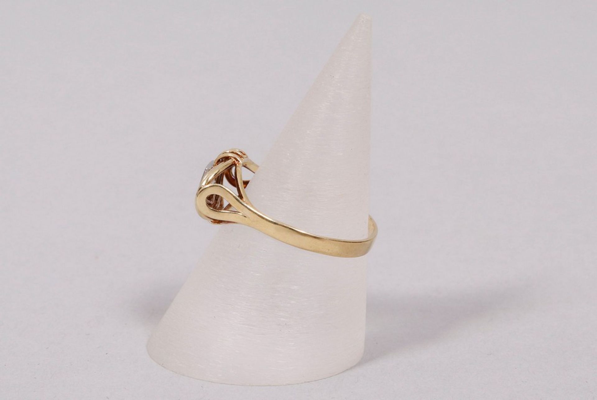 Art Deco ring, 585 gold, brilliant in the centre - Image 3 of 5