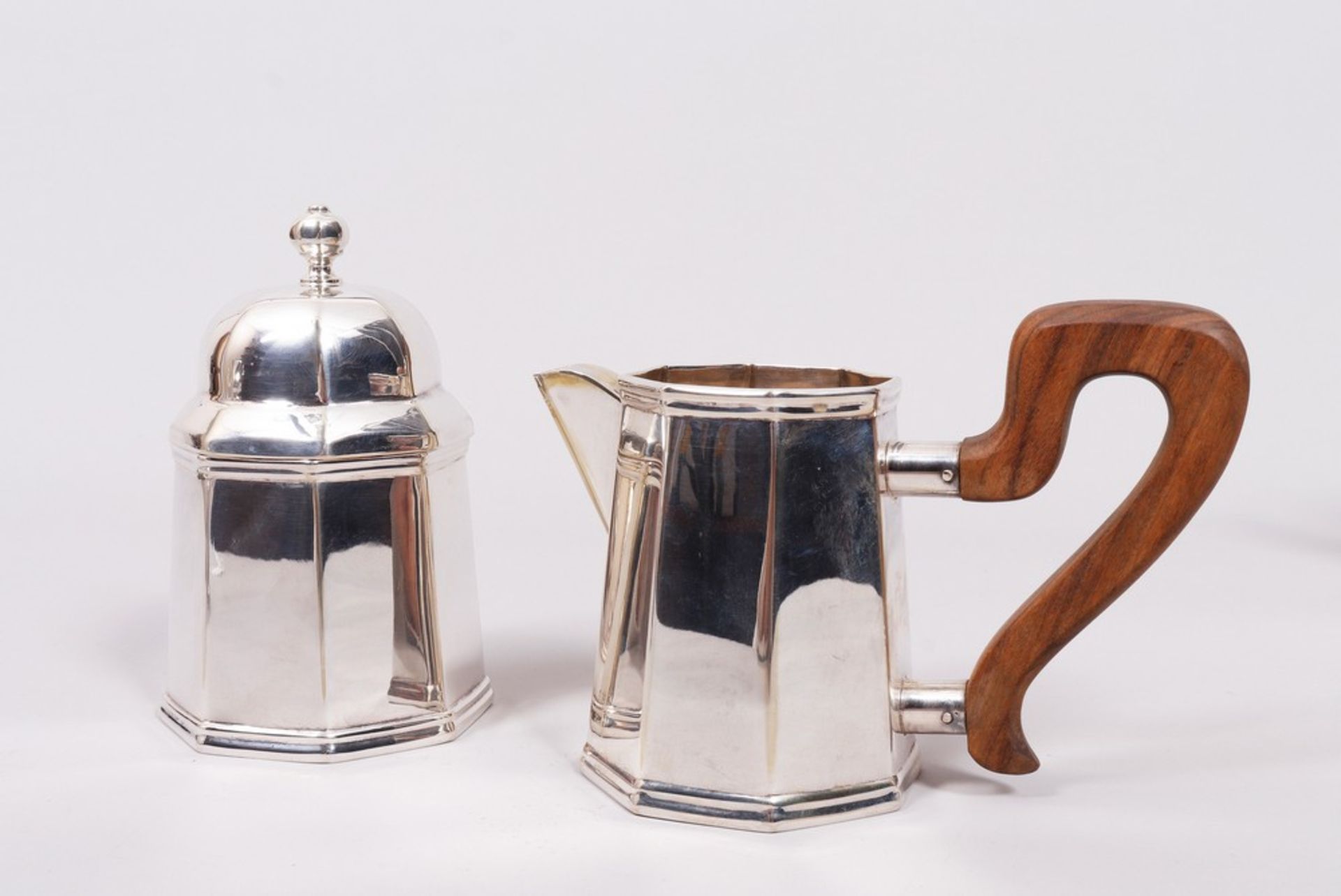 Coffee/tea set, 800 silver, Padua, Italy, 2nd H. 20th C., 4 pcs. - Image 3 of 4