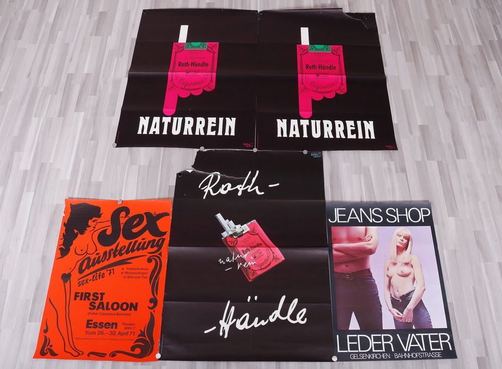 5 advertising posters, German, 1970s