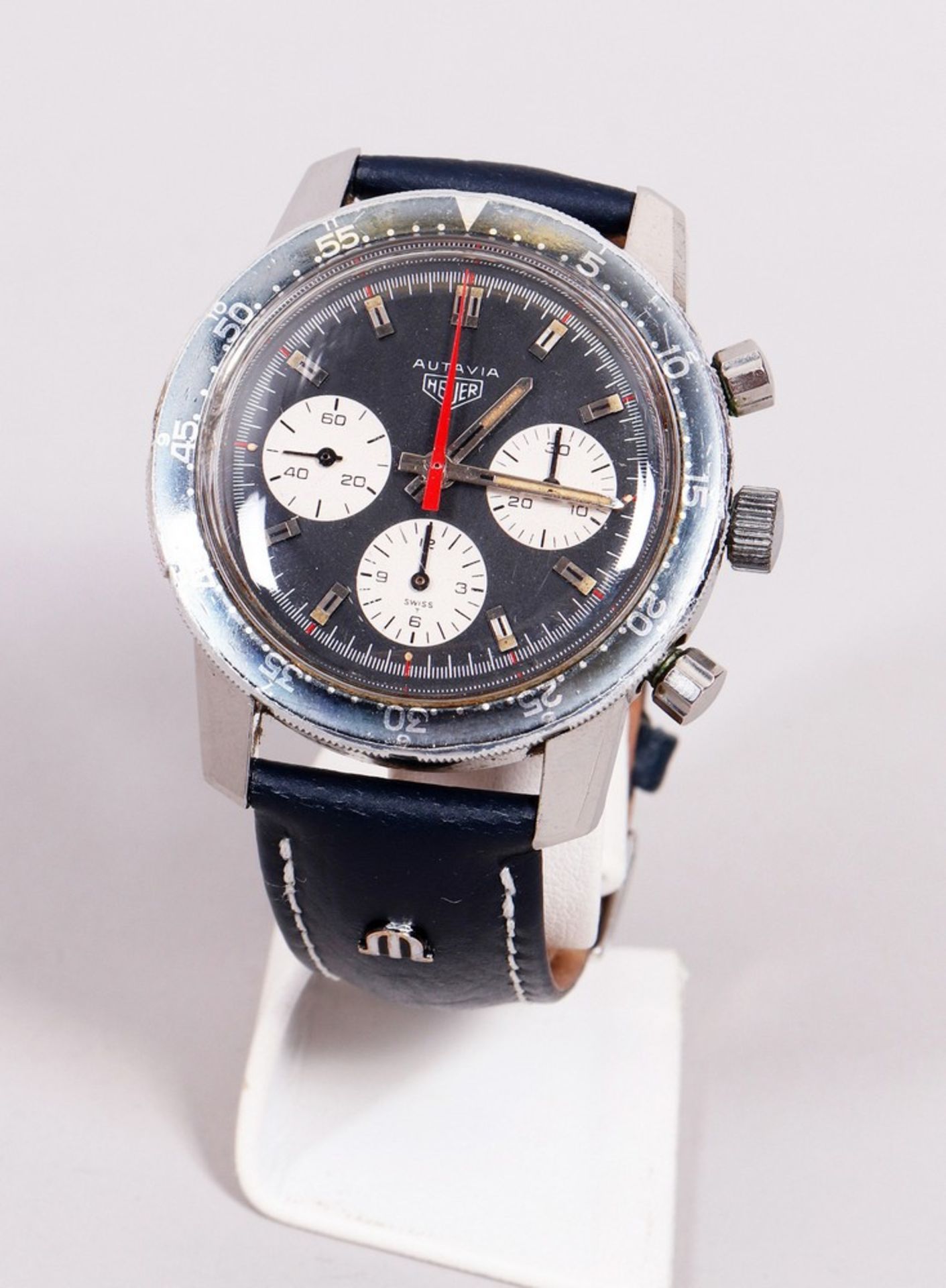 Wristwatch, Heuer Autavia, Oversize Chronograph Ref. 2446C, c. 1971,