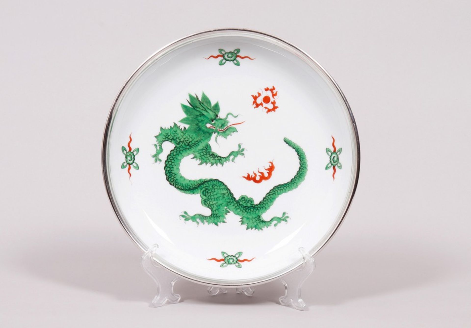 Anbietschale, Meissen, Dekor "Ming-Drache Grün", 20.Jh. 