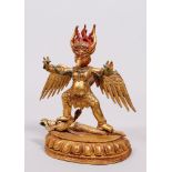 Garuda auf Naga Kanya stehend, Nepal/Tibet, wohl 19.Jh.