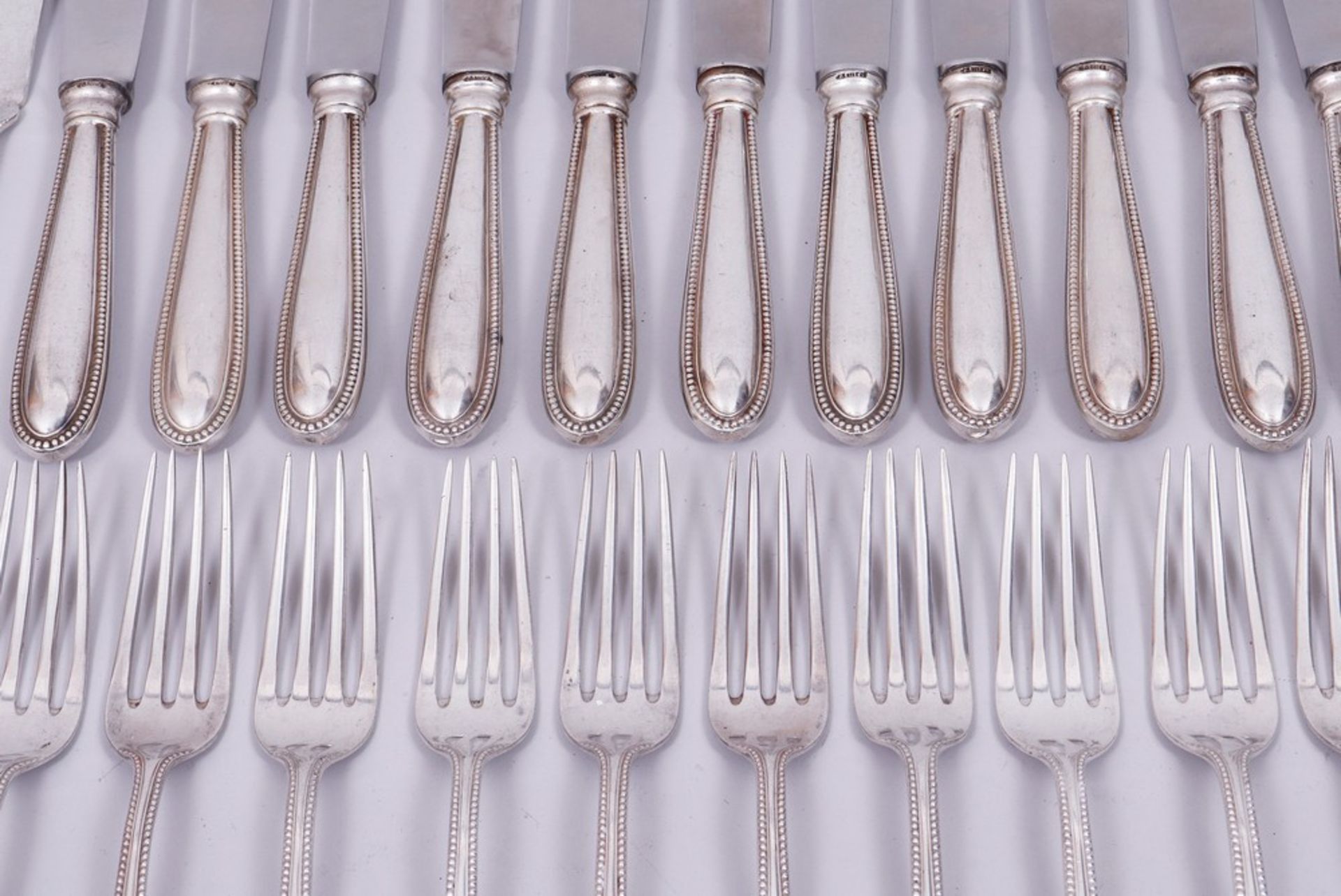 Cutlery, 12 Loth/ 800 silver, including Karl Altermann, Löbau/Koch & Bergfeld/Wilkens & Söhne, Brem - Image 3 of 10