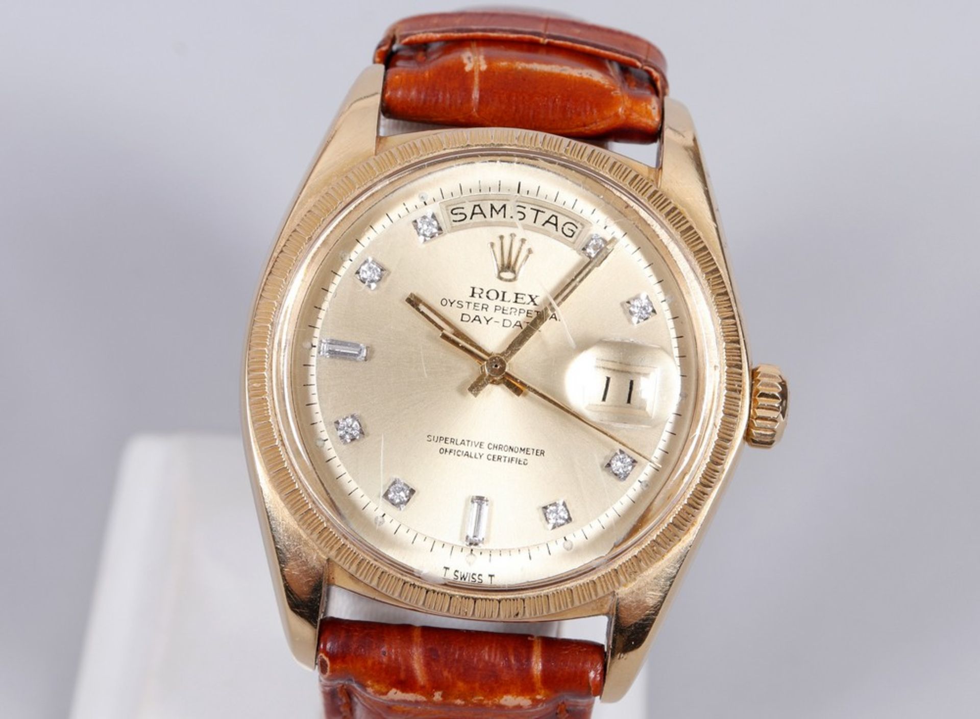 Rolex Day Date, 750 gold, reference 1807, pie pan dial - Image 2 of 5