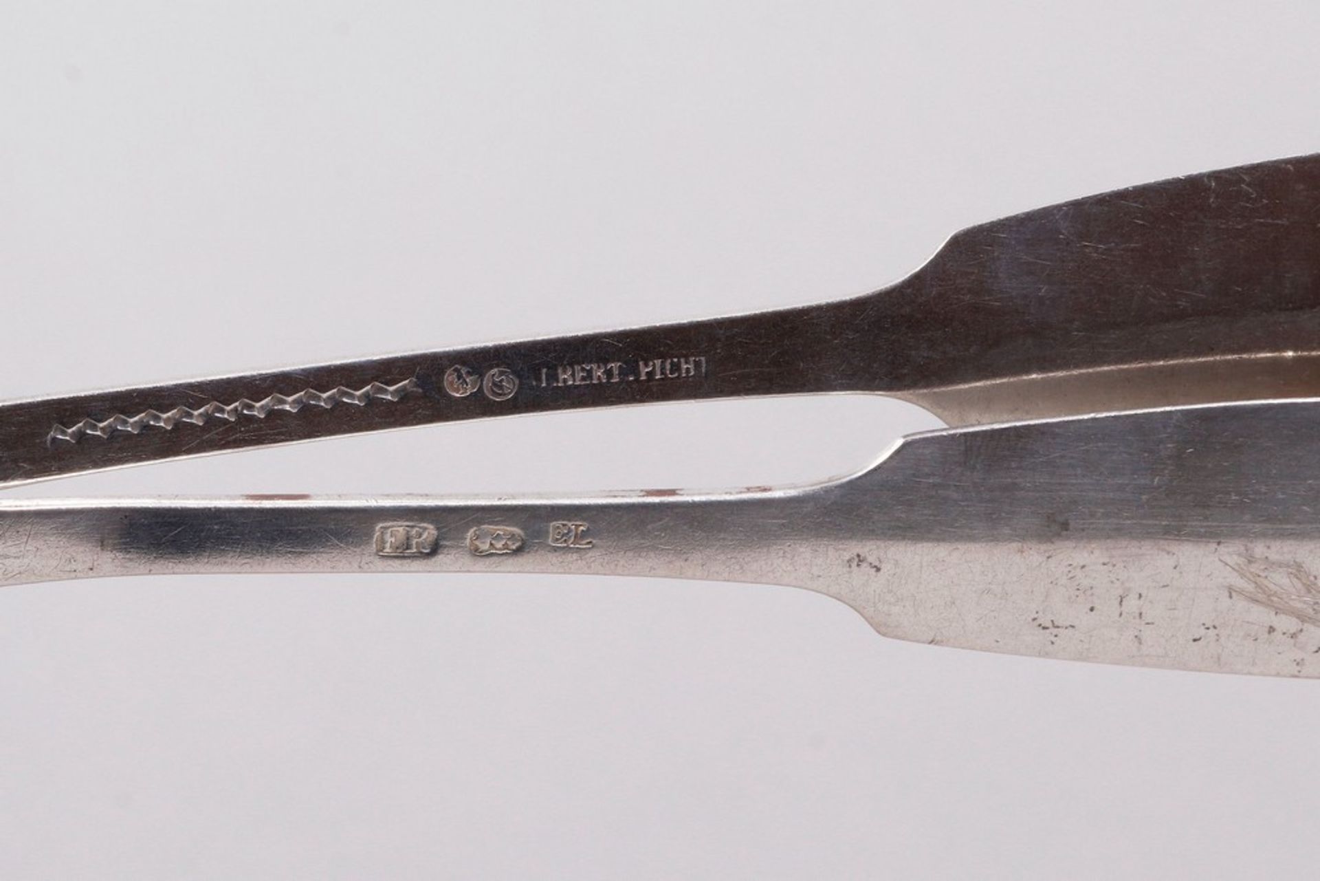 3 spoons, silver, Albert Picht et al., Berlin/Danzig, 18th/19th C. - Image 3 of 3