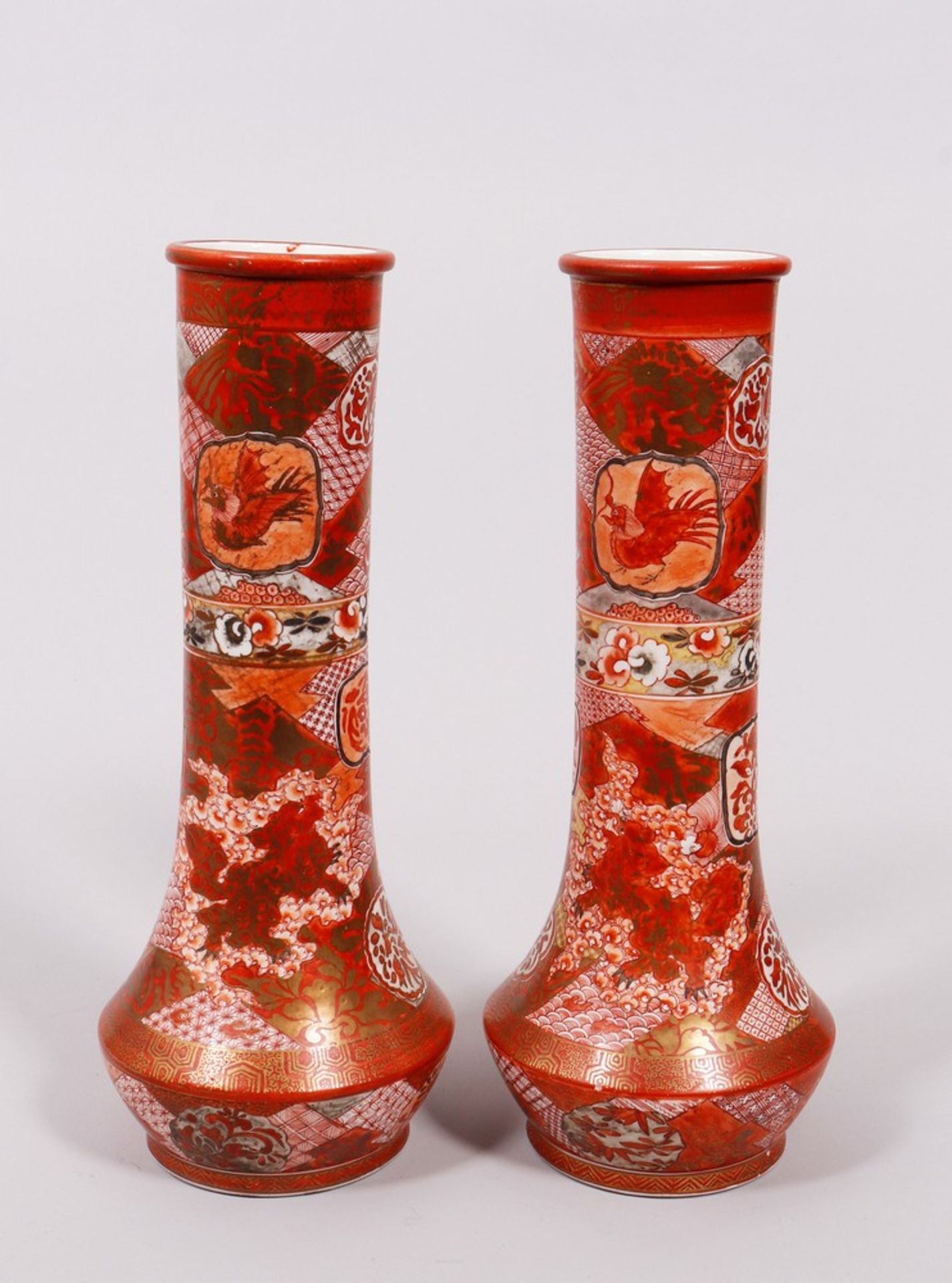 Paar Kutani-Vasen, Provinz Kaga, Japan, späte Meiji-Zeit 