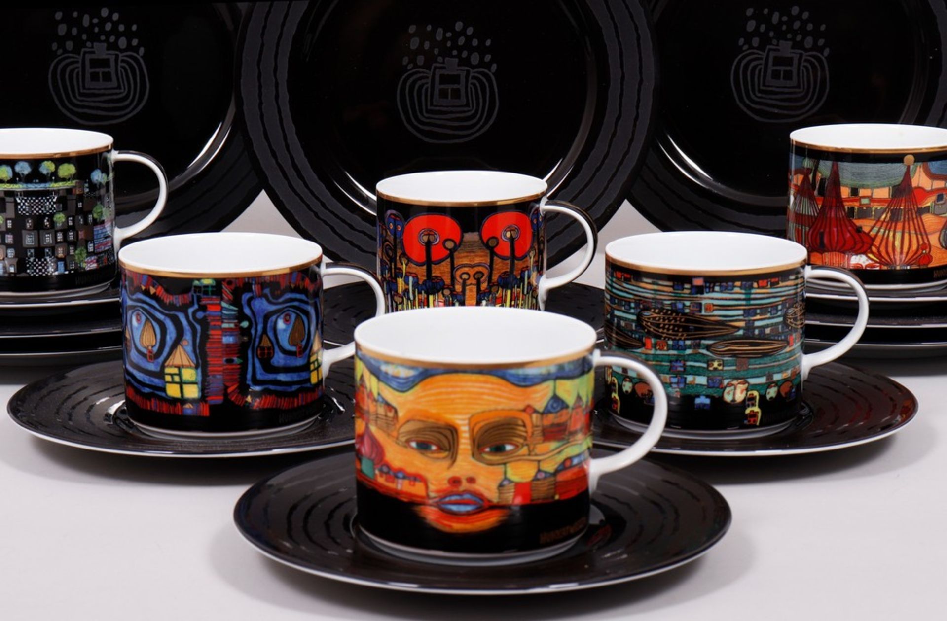 Coffee service, design Friedensreich Hundertwasser (1928-2000) for Gruener Janura, Königl. priv. Po - Image 2 of 18