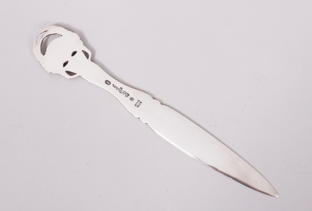 Art Deco letter opener, 830 silver, Evald Nielsen, Copenhagen, c. 1925 - Image 2 of 3