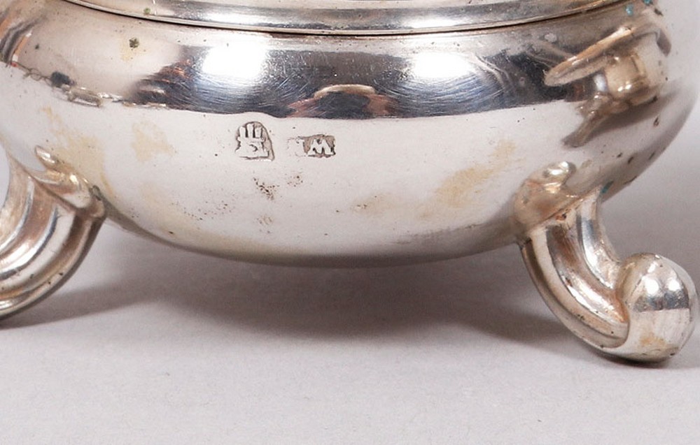 6 salt cellars, silver, probably Hamburg, 19th C. - Image 8 of 9