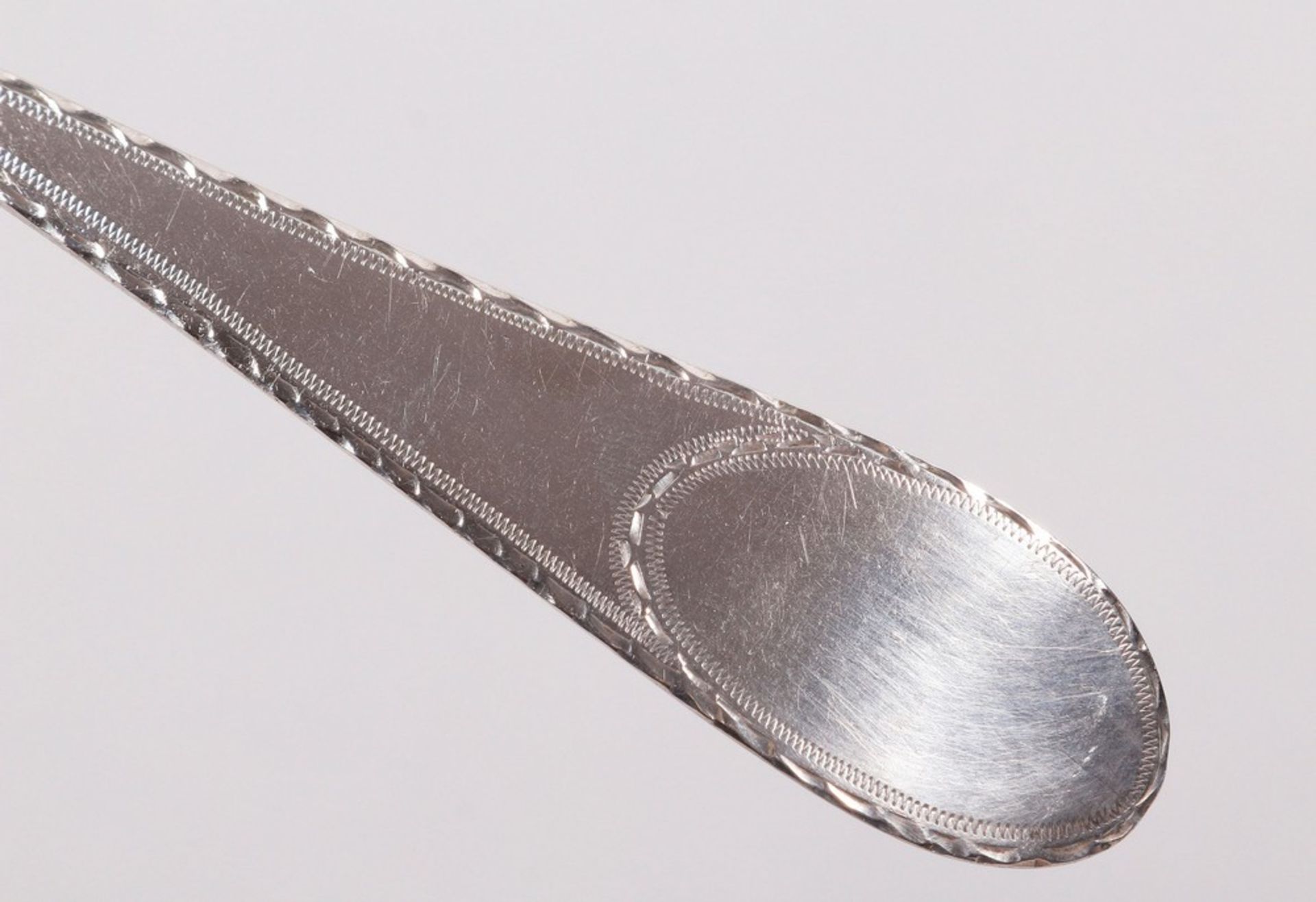 6 dining spoons, silver, German, c. 1800/10 - Image 5 of 7