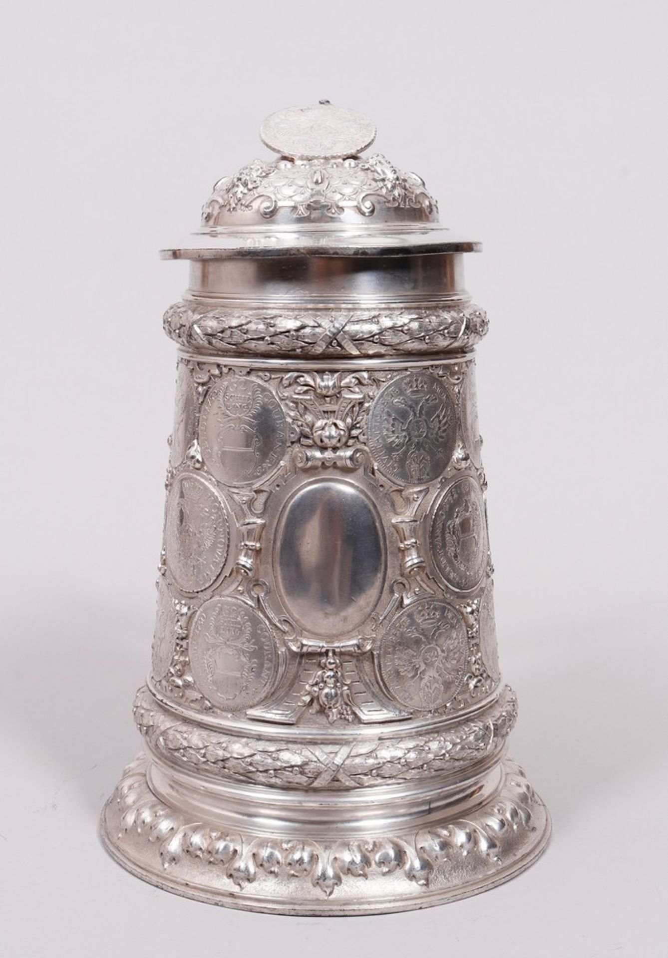 Historicism coin tankard, silver-plated, WMF, Geislingen, c. 1900 - Image 3 of 7