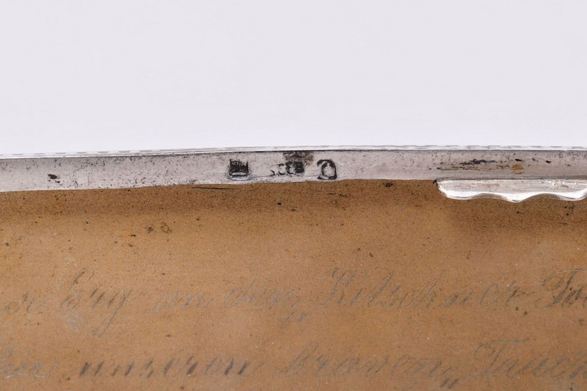 Art Déco-Zigarettenetui, 835er Silber, deutsch, um 1916  - Bild 3 aus 3