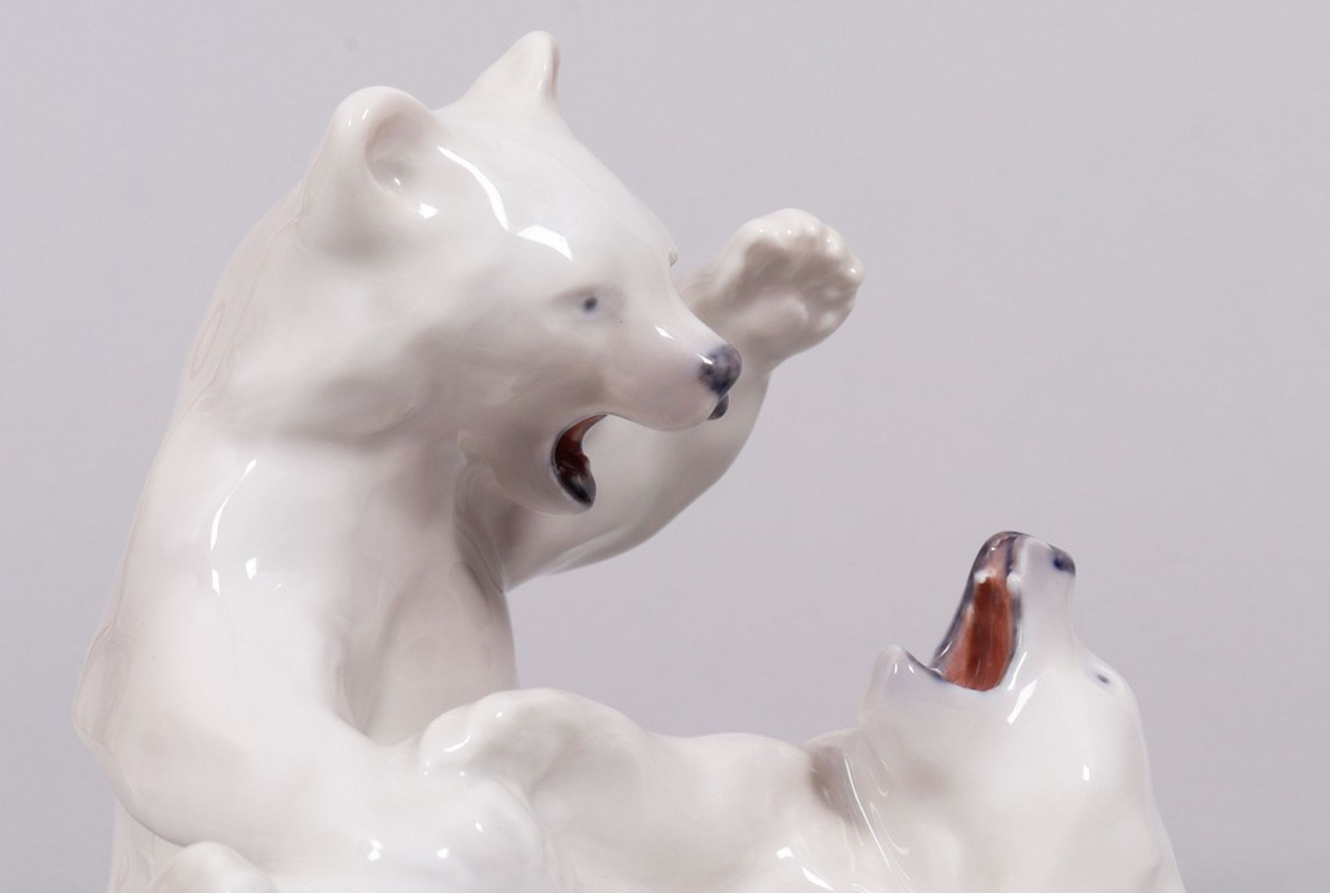 Two playing polar bears, design Knud Kyhn (1880-1969) for Royal Copenhagen, c. 1975/79 - Image 5 of 6