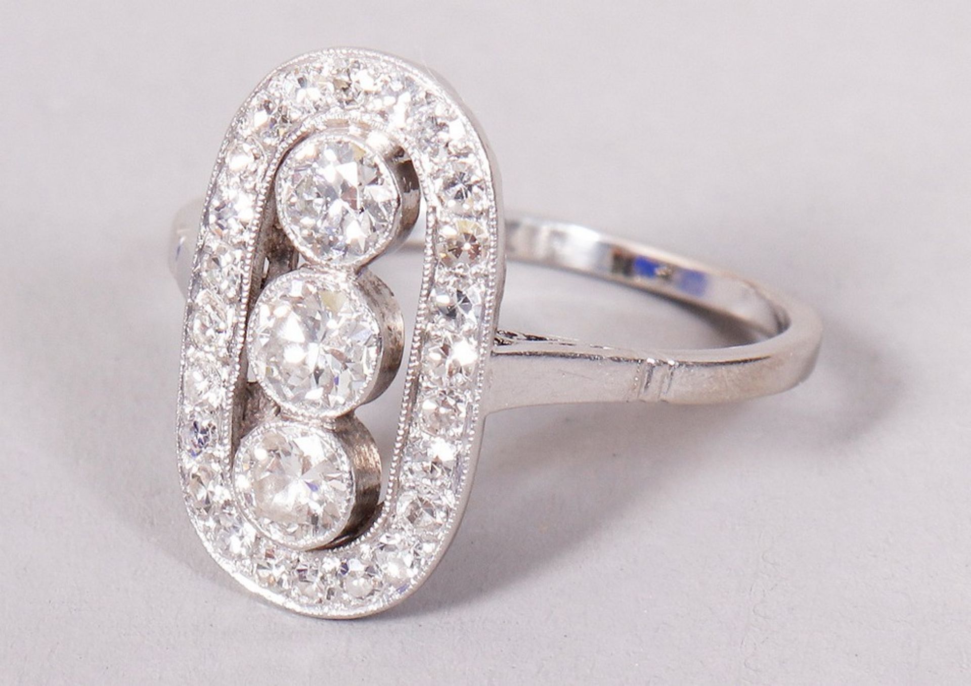 Art Deco ring, 900 platinum and diamonds, 1920s/30s - Image 4 of 4