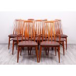 7 Stühle und 2 Armlehner, Entwurf Niels Koefoed für Koefoeds Hornslet, Dänemark, 1960er Jahre