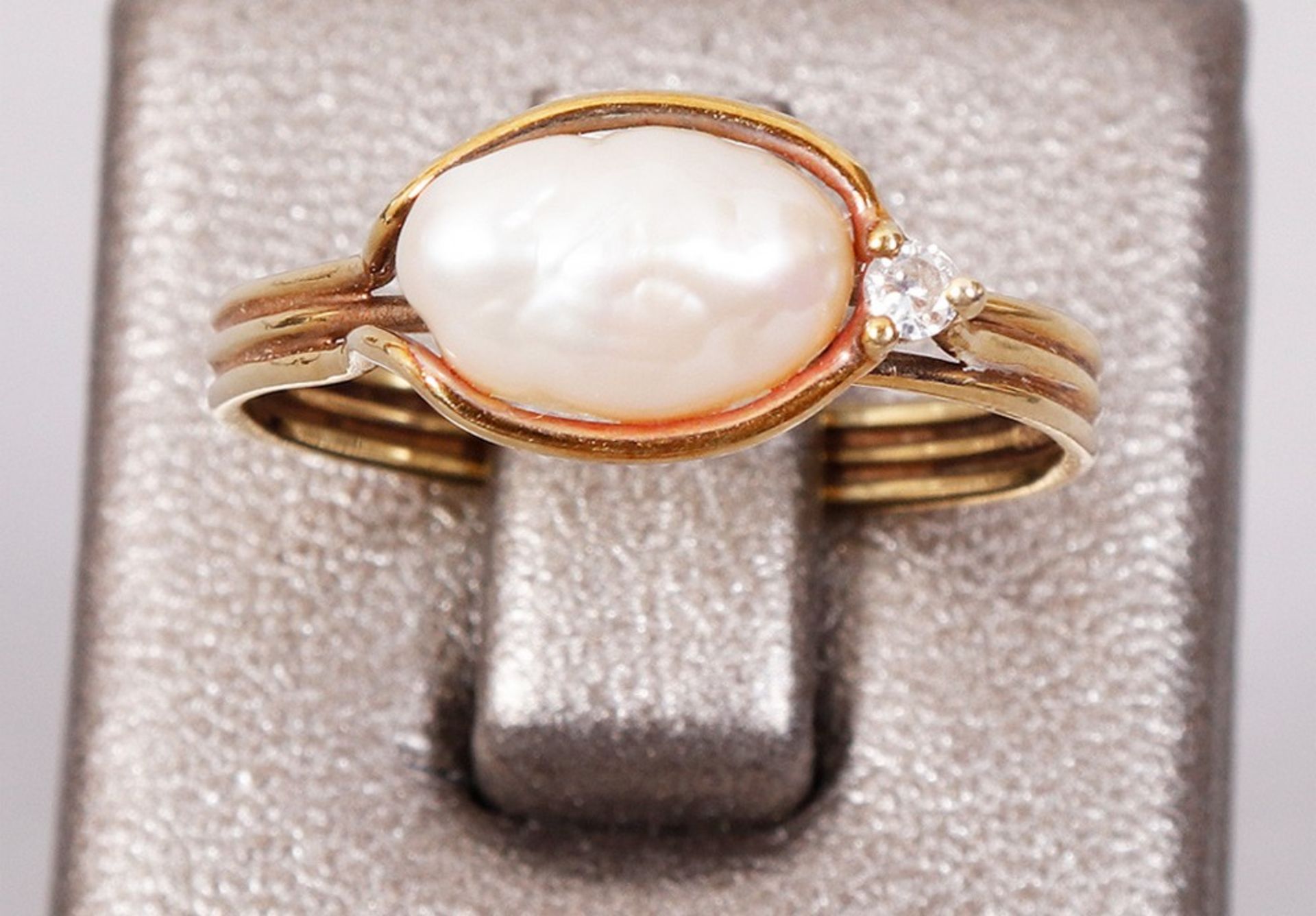 Pearl ring, 585 yellow gold - Image 2 of 4