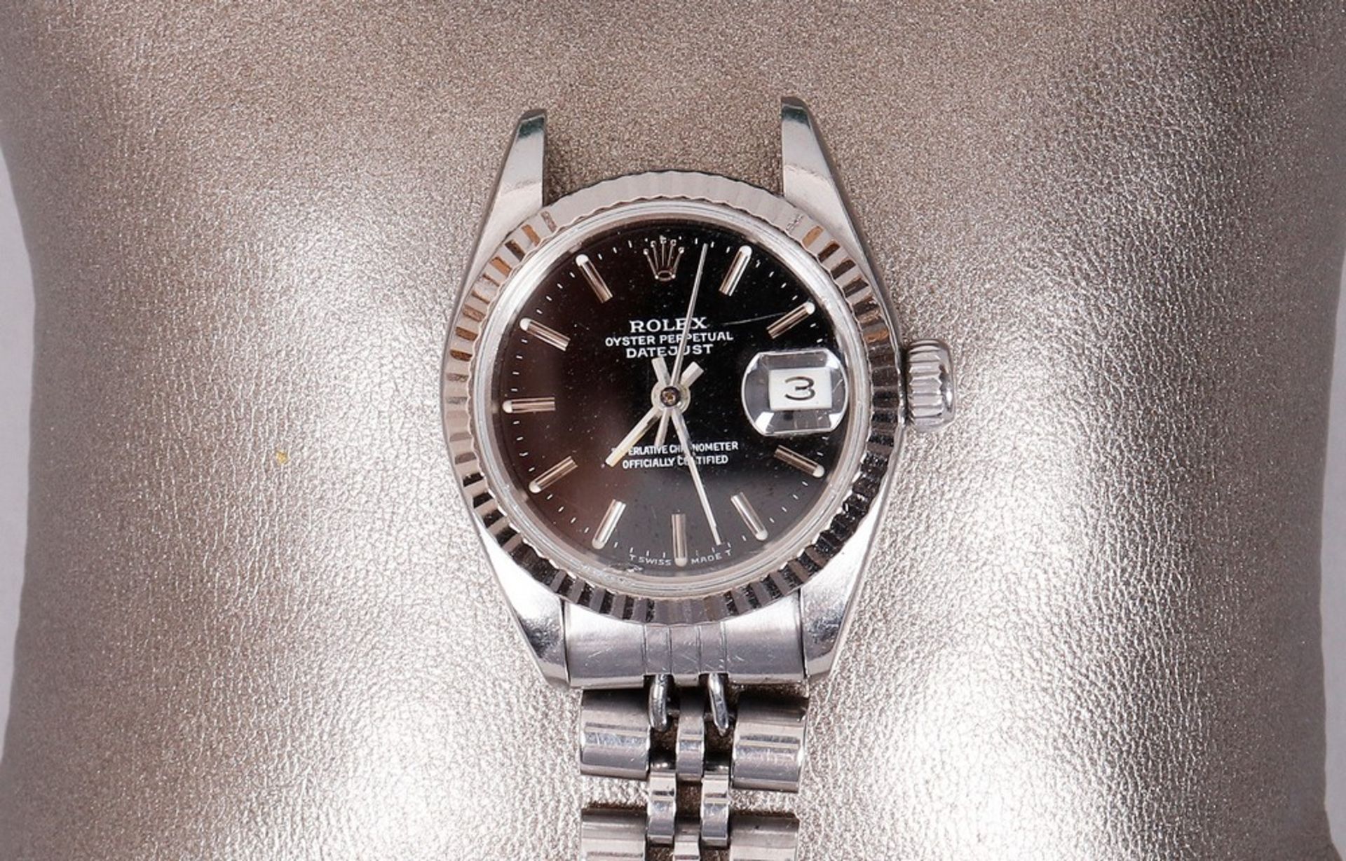 Ladies' wristwatch, Rolex, model "Oyster Perpetual Datejust", 2nd H. 20th C.   - Image 3 of 8