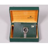 Damenarmbanduhr, Rolex, Modell "Oyster Perpetual Datejust", 2. Hälfte 20.Jh., Ref. 69174, Stahl/Wei