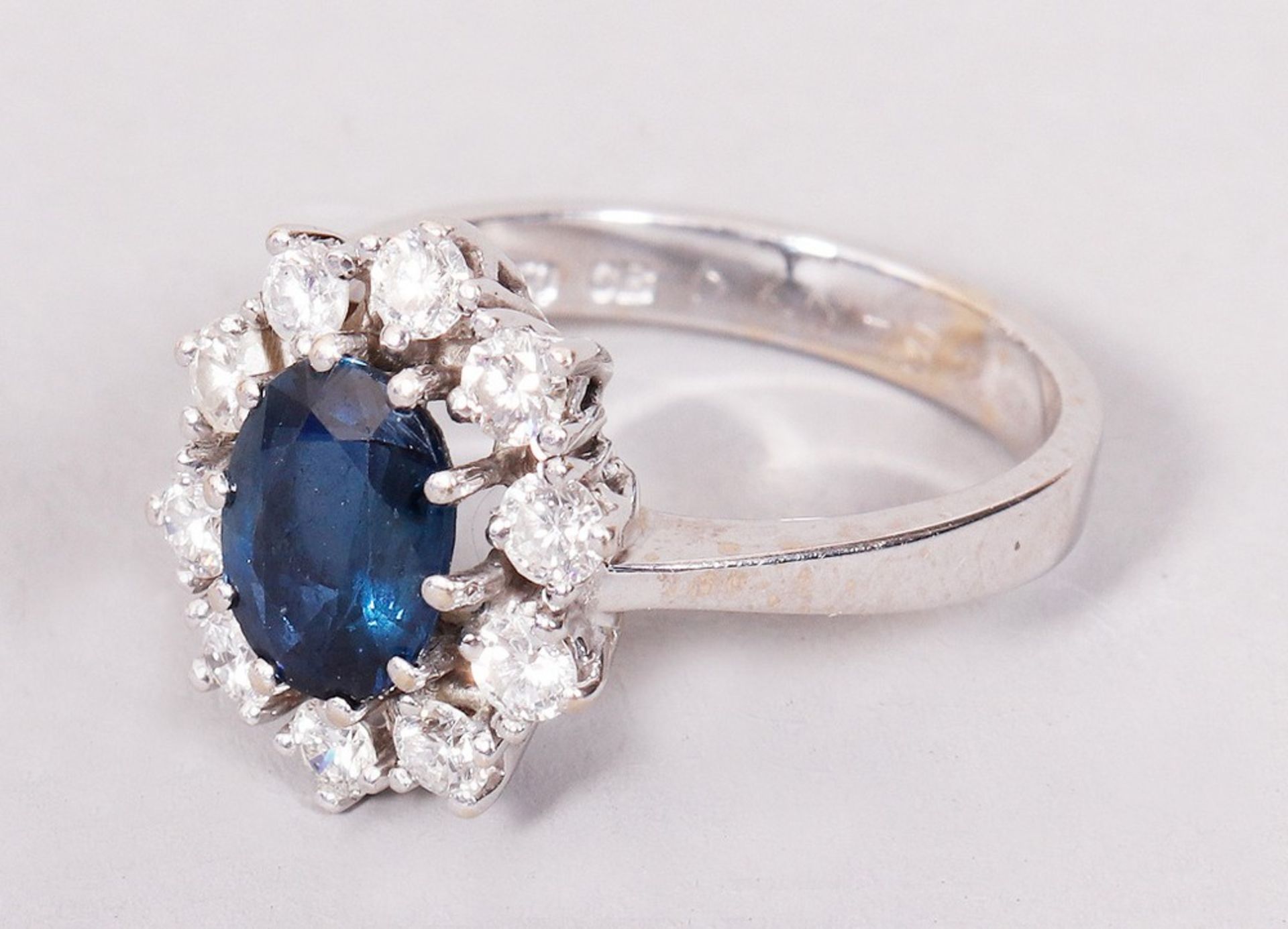 Sapphire ring, 750 white gold - Image 2 of 3