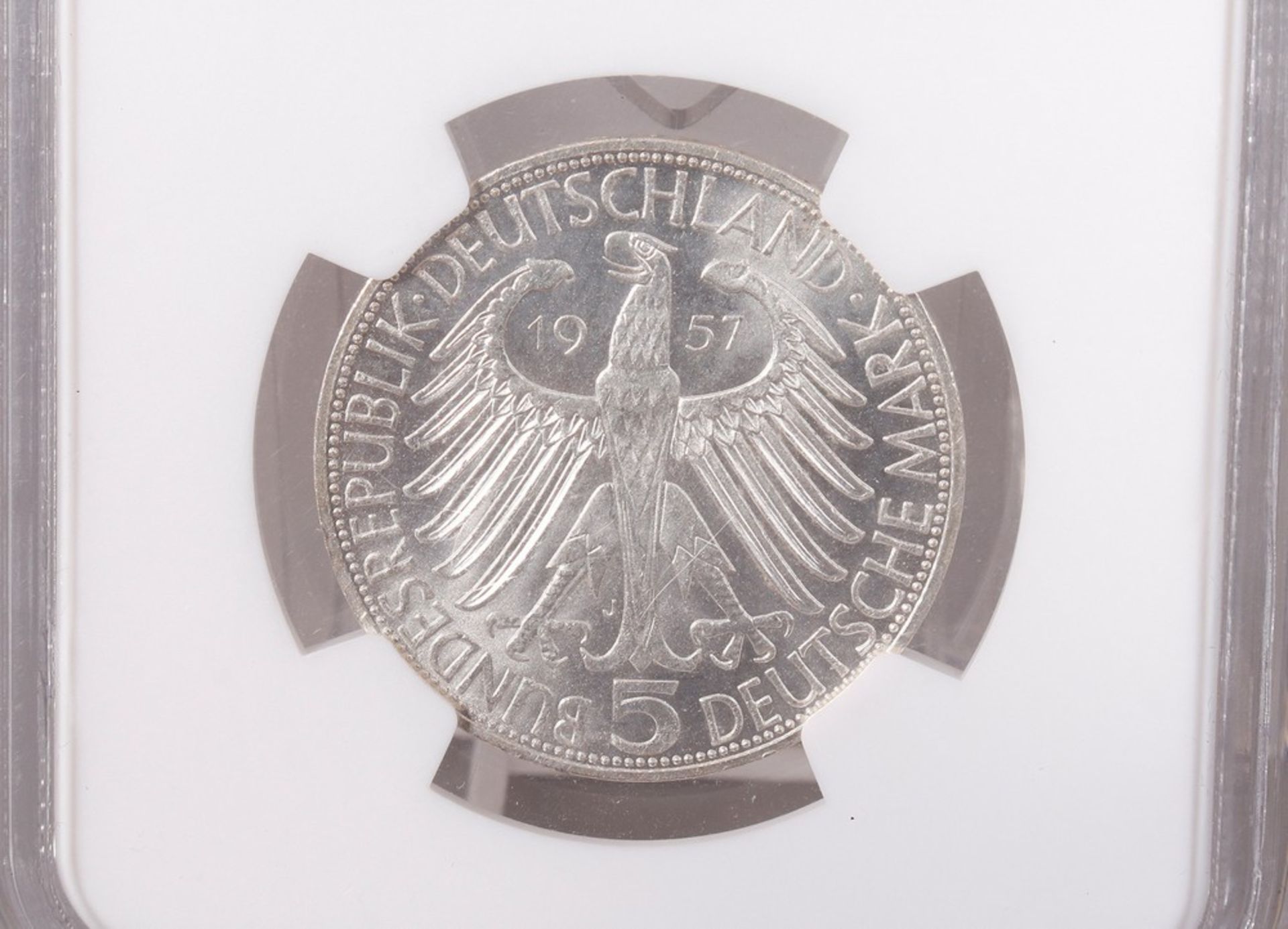 Münze, 5 DM, Joseph von Eichendorff, 1957  - Bild 4 aus 4